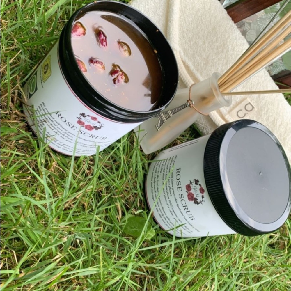 Rose body scrub